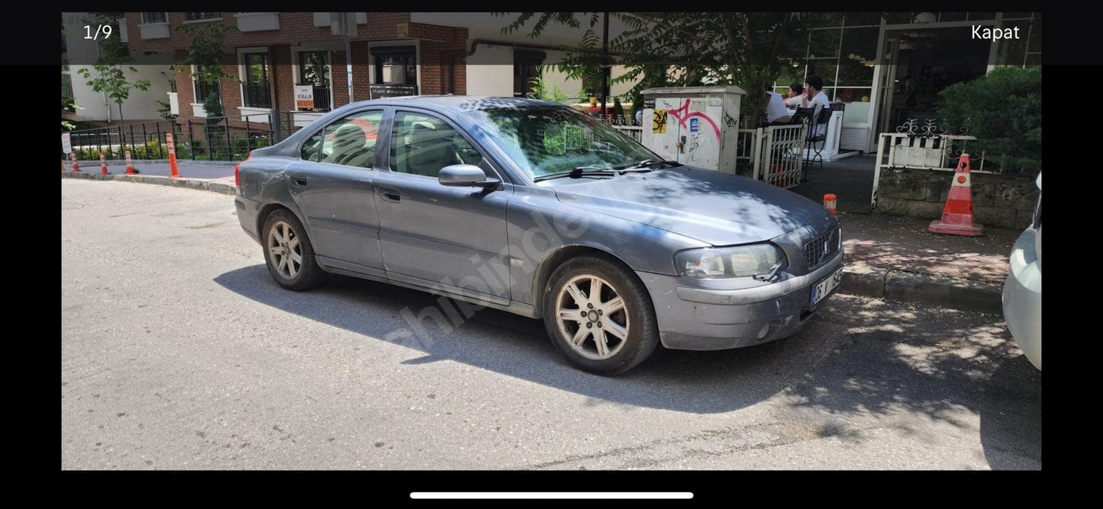 Exterior view of the grey Volvo S60 selected for Project Bay V