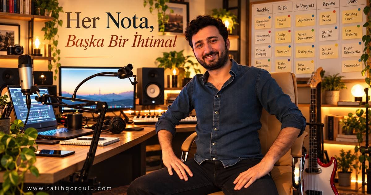 Her Nota, Başka Bir İhtimal Fatih Görgülü'nün müzik stüdyosu ve proje yönetimi Kanban panosuyla paylaştığı yaratıcı çalışma alanı